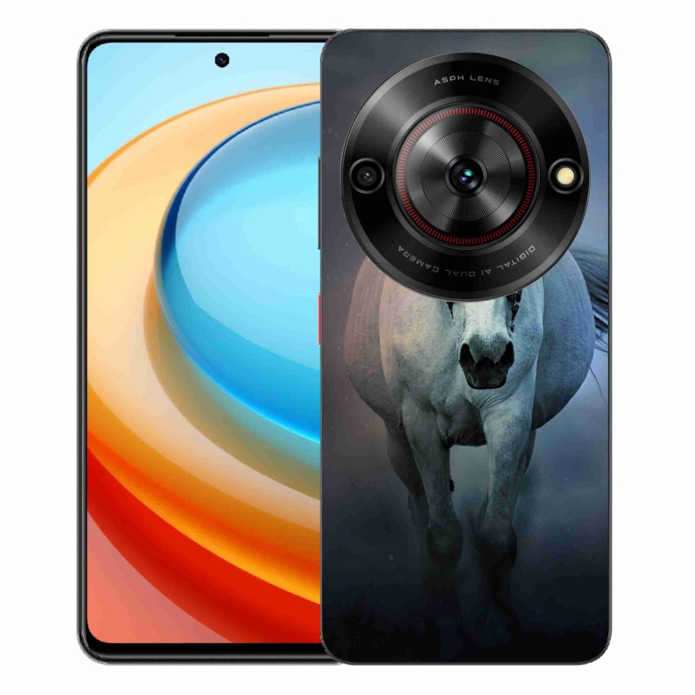 Gélový kryt mmCase na ZTE Blade A75 - bežiaci biely kôň