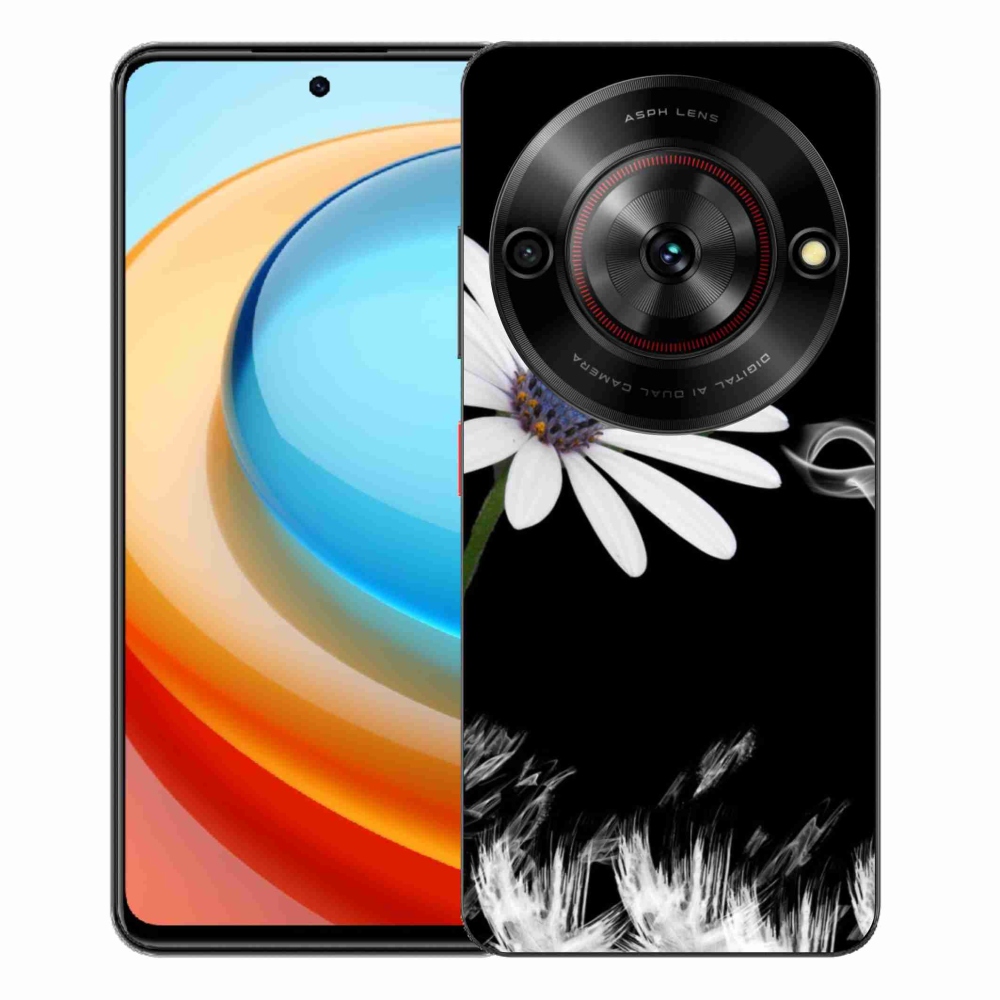 Gélový kryt mmCase na ZTE Blade A75 - biela kvetina
