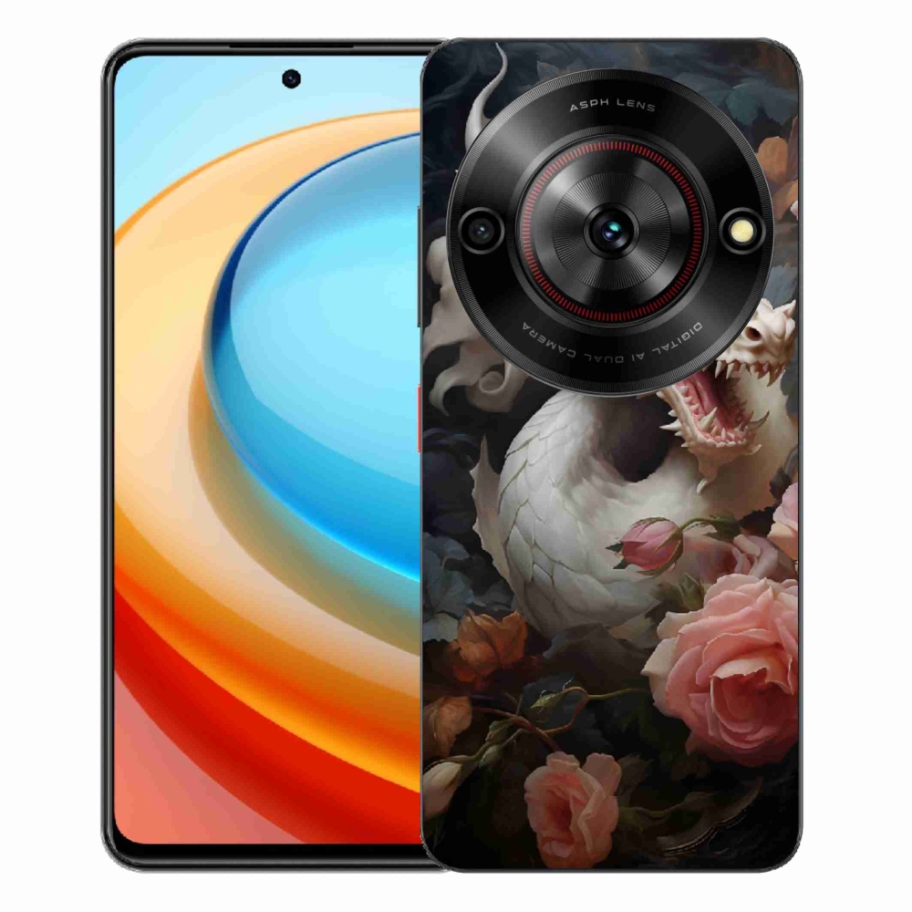 Gélový kryt mmCase na ZTE Blade A75 - biely drak