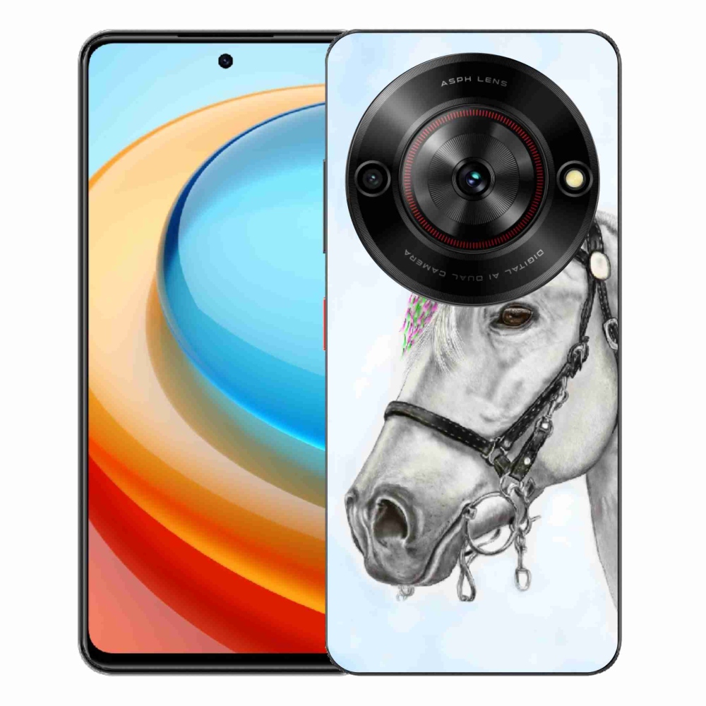 Gélový kryt mmCase na ZTE Blade A75 - biely kôň 1