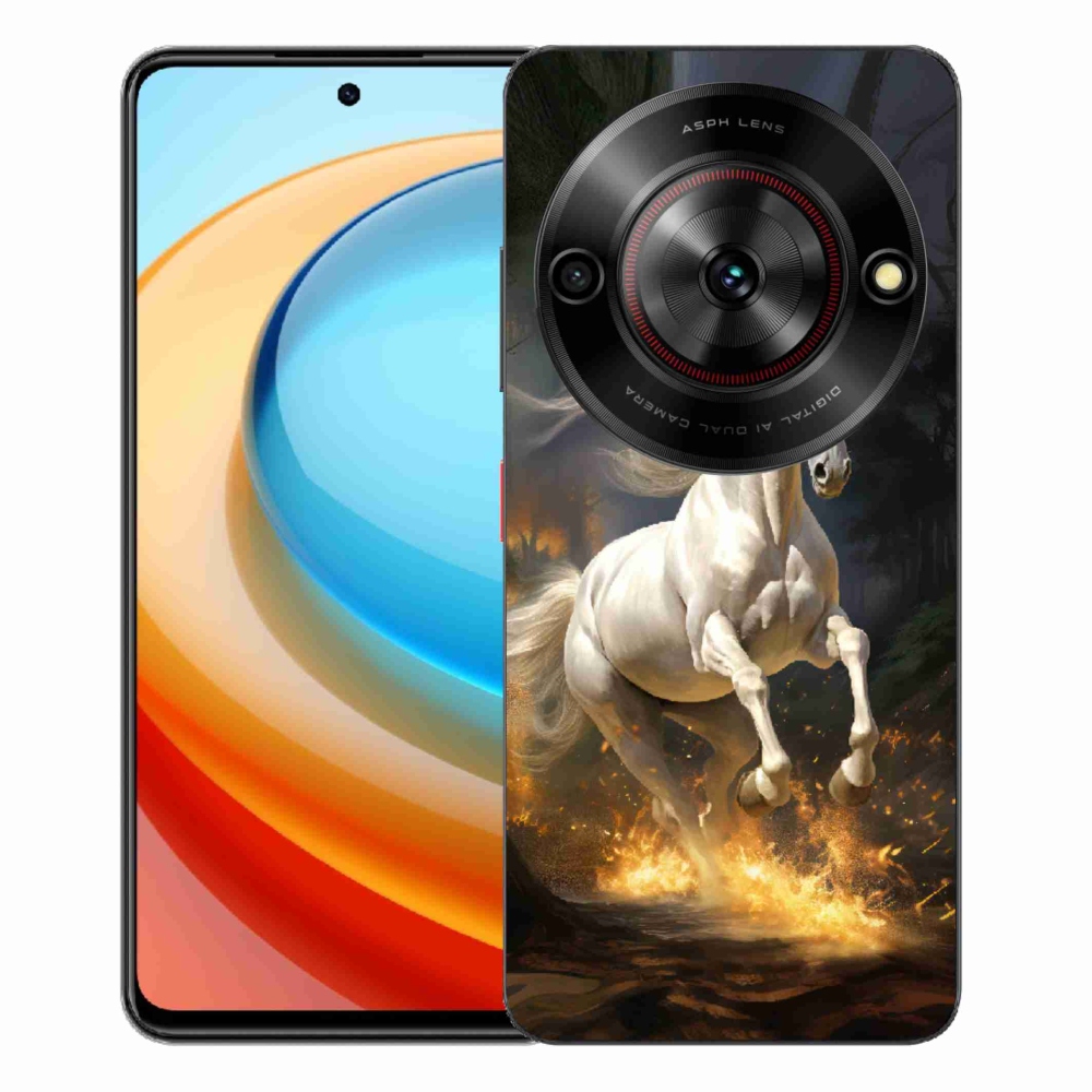 Gélový kryt mmCase na ZTE Blade A75 - biely kôň 2