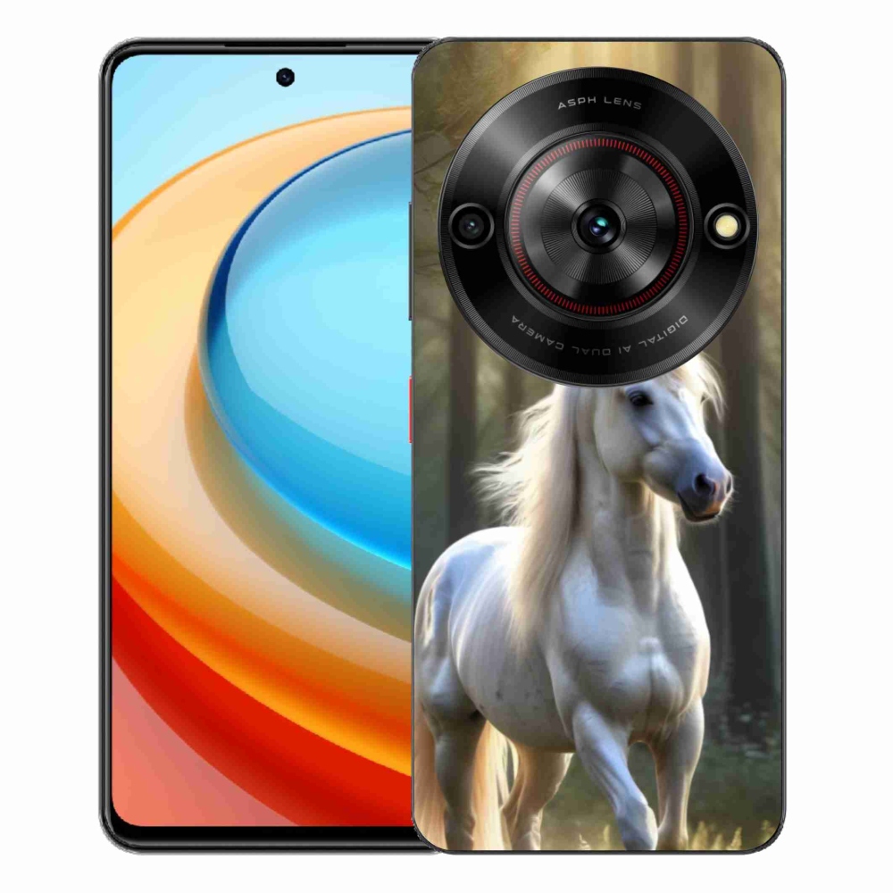 Gélový kryt mmCase na ZTE Blade A75 - biely kôň 3