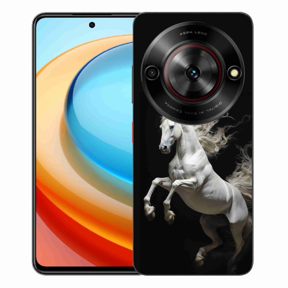 Gélový kryt mmCase na ZTE Blade A75 - biely kôň 4