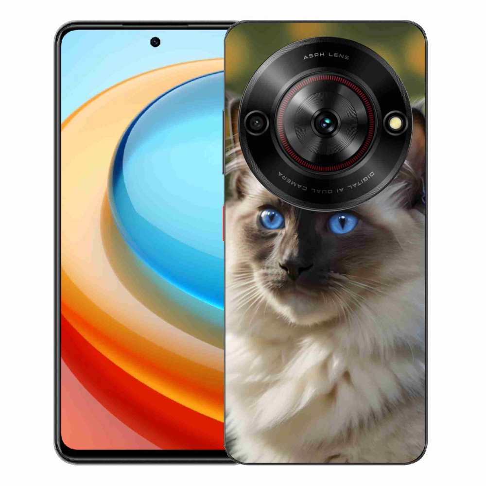Gélový kryt mmCase na ZTE Blade A75 - biely ragdoll