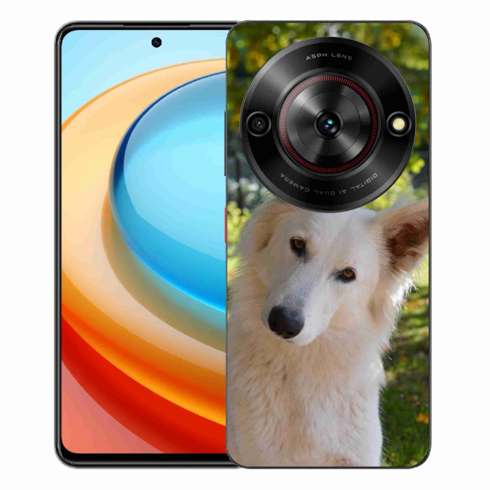 Gélový kryt mmCase na ZTE Blade A75 - biely švajčiarsky ovčiak 1