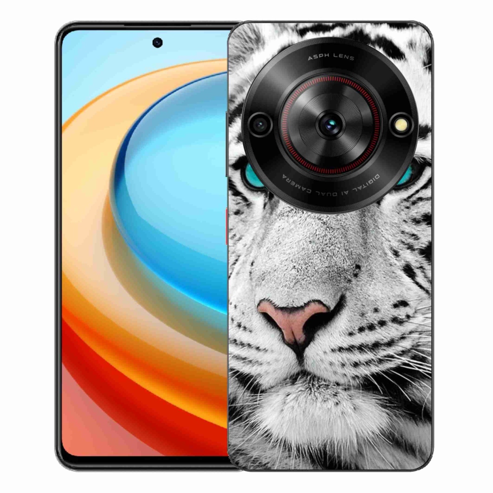 Gélový kryt mmCase na ZTE Blade A75 - biely tiger