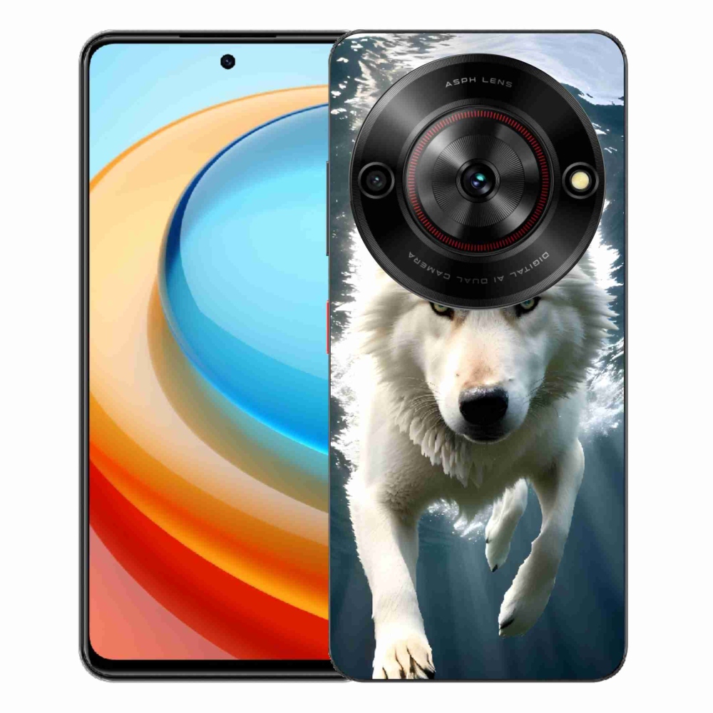 Gélový kryt mmCase na ZTE Blade A75 - biely vlk