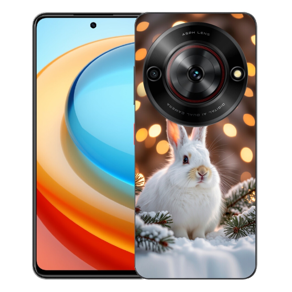 Gélový kryt mmCase na ZTE Blade A75 - biely zajac