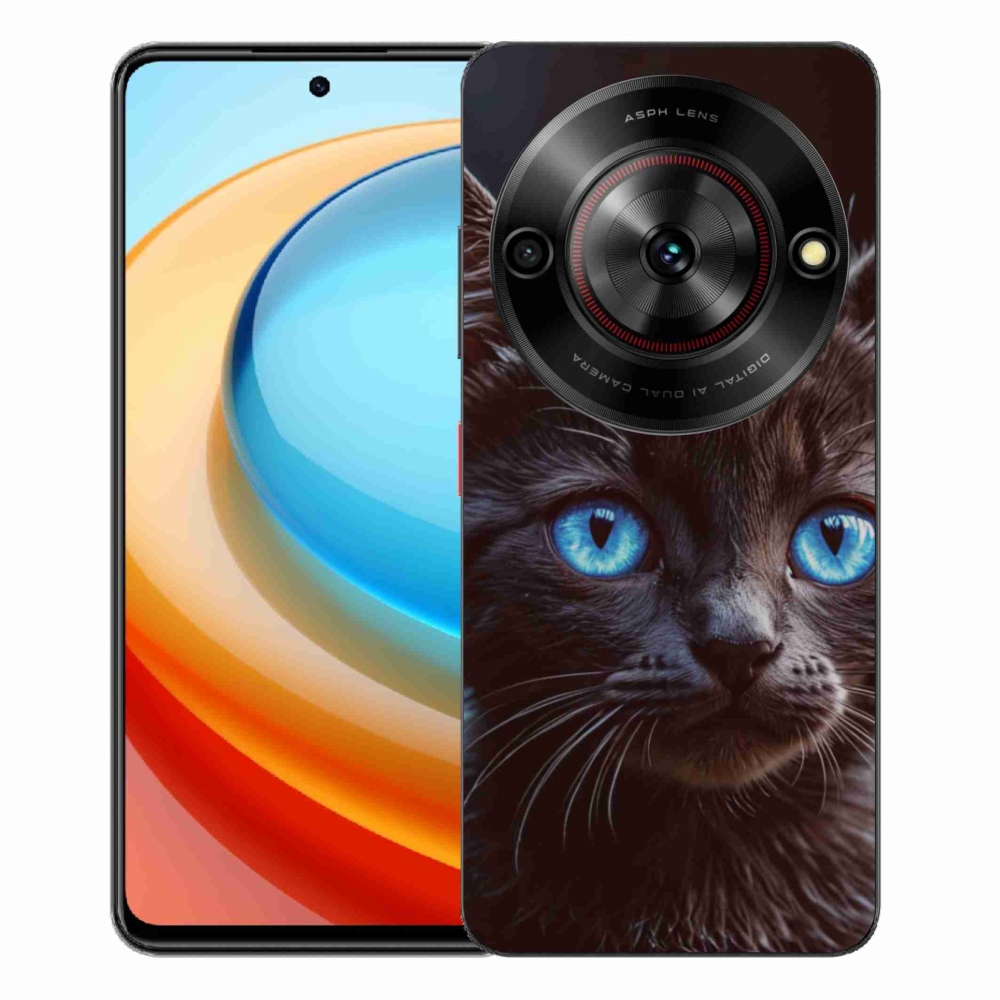 Gélový kryt mmCase na ZTE Blade A75 - čierne mačiatko 2
