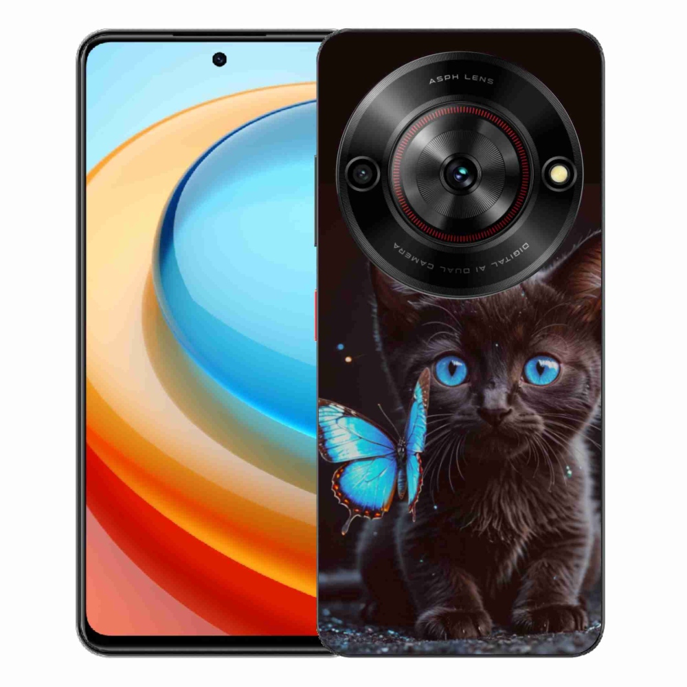 Gélový kryt mmCase na ZTE Blade A75 - čierne mačiatko 3