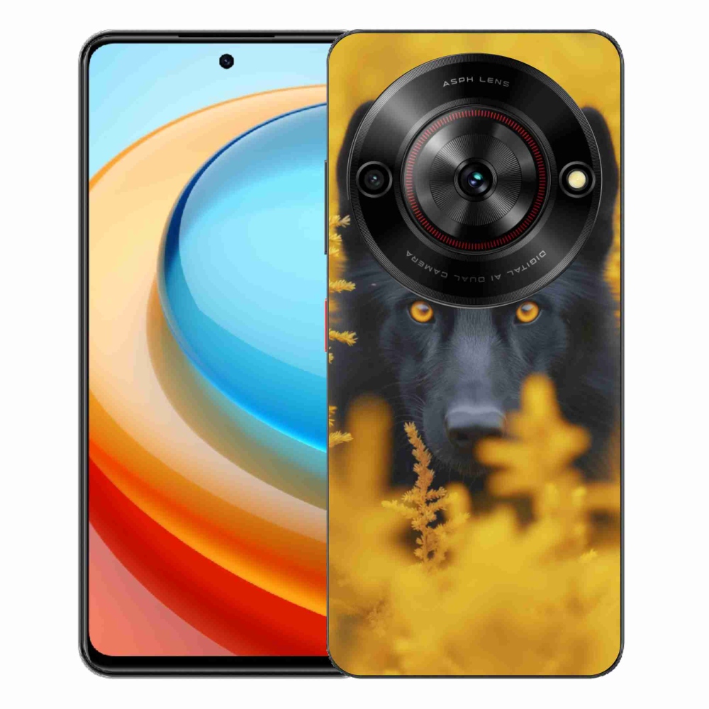 Gélový kryt mmCase na ZTE Blade A75 - čierny vlk 2