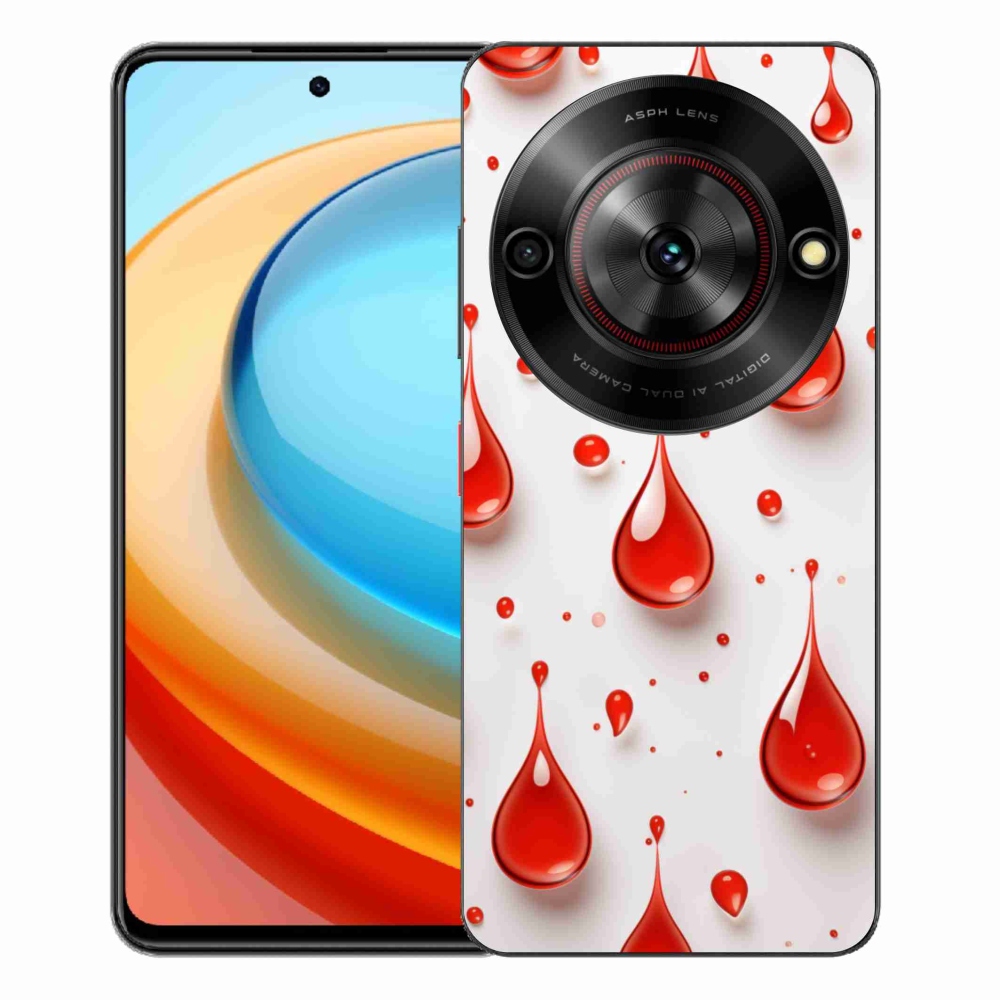 Gélový kryt mmCase na ZTE Blade A75 - červené kvapky