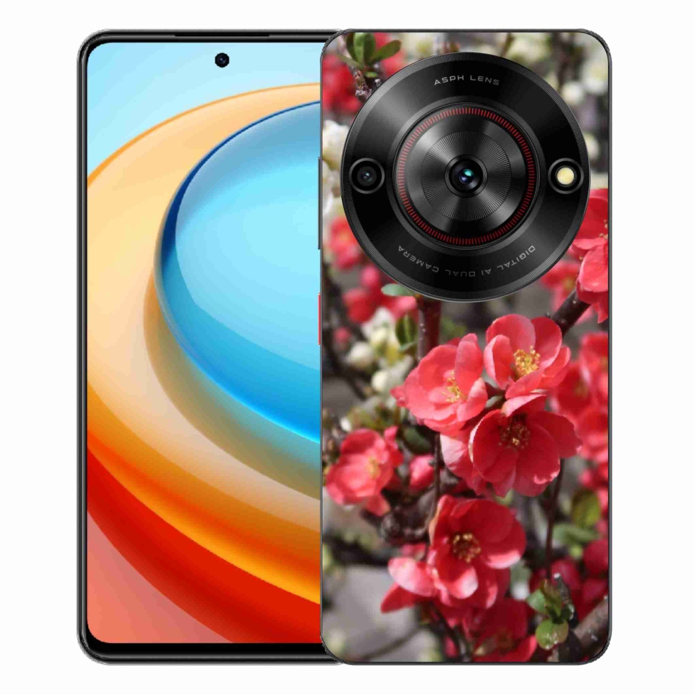 Gélový kryt mmCase na ZTE Blade A75 - červené kvety