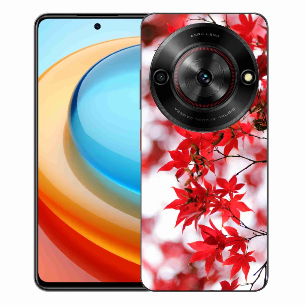 Gélový kryt mmCase na ZTE Blade A75 - červené listy