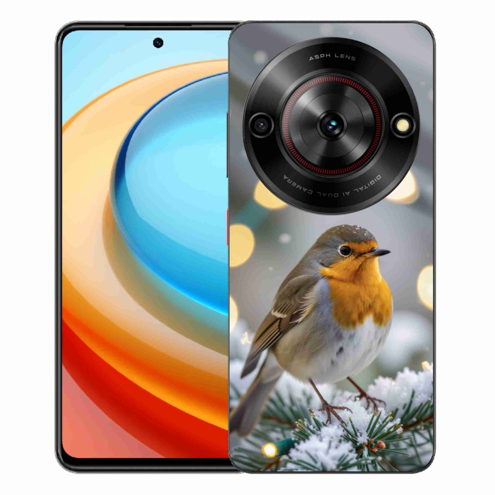 Gélový kryt mmCase na ZTE Blade A75 - červienka v zime
