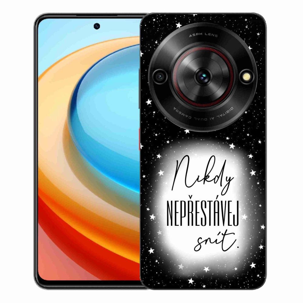 Gélový kryt mmCase na ZTE Blade A75 - citát 1 bieločierne pozadie