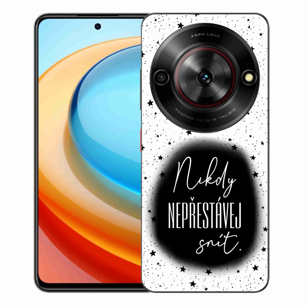 Gélový kryt mmCase na ZTE Blade A75 - citát 1 čiernobiele pozadie
