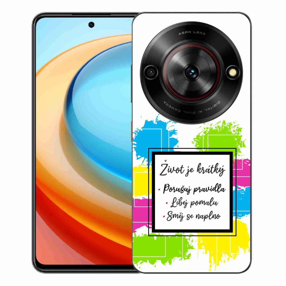 Gélový kryt mmCase na ZTE Blade A75 - citát 5 biele pozadie