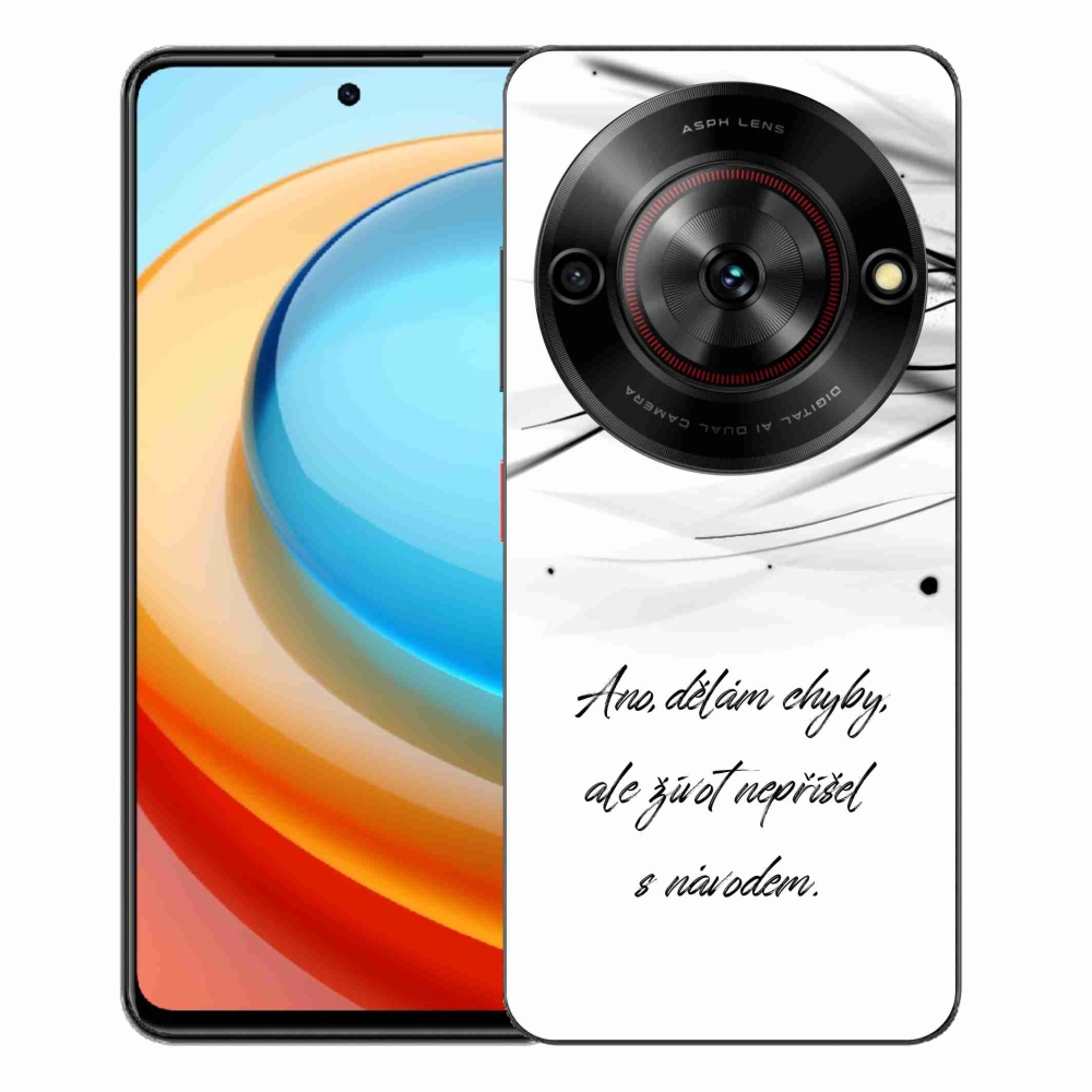 Gélový kryt mmCase na ZTE Blade A75 - citát biele pozadie
