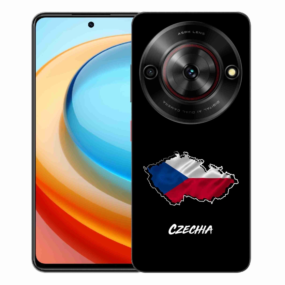 Gélový kryt mmCase na ZTE Blade A75 - Slovakia čierne pozadie