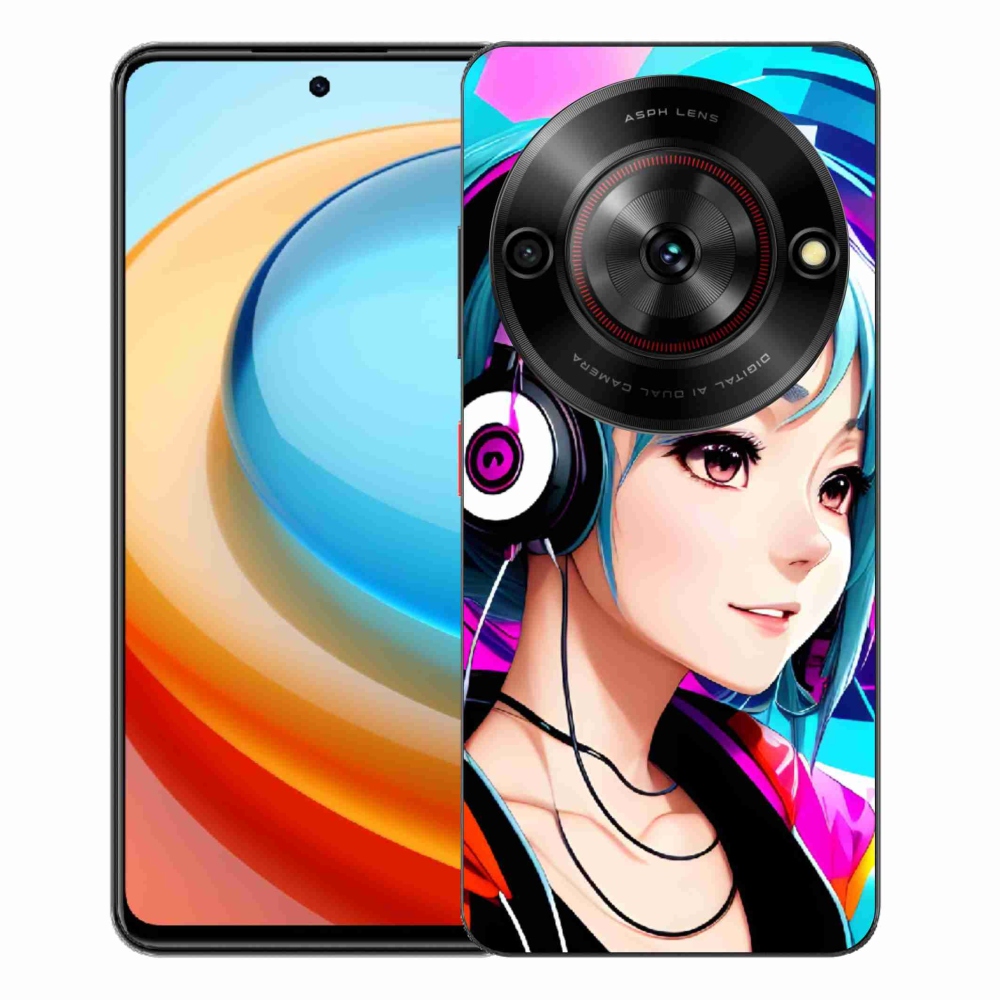 Gélový kryt mmCase na ZTE Blade A75 - dievča so slúchadlami