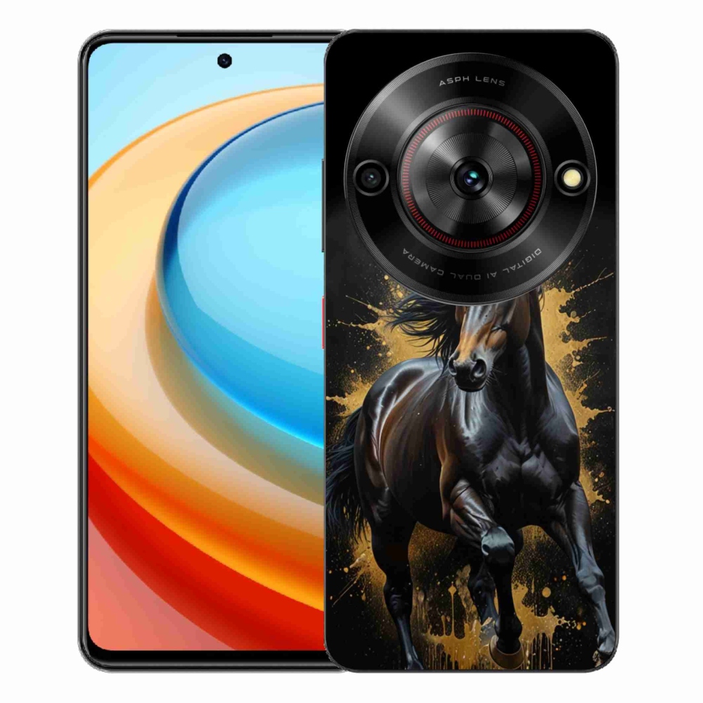 Gélový kryt mmCase na ZTE Blade A75 - elegantný čierny žrebec