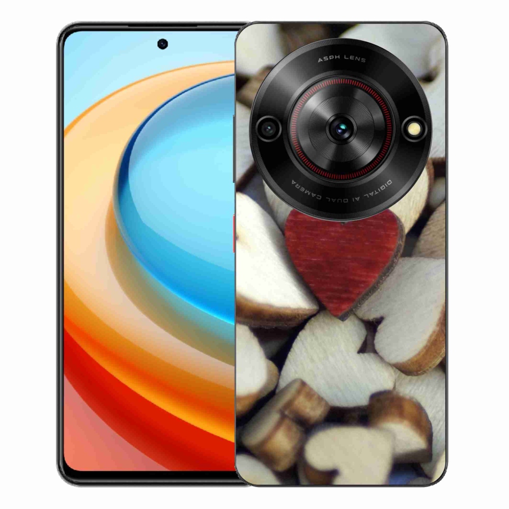 Gélový kryt mmCase na ZTE Blade A75 - gravírované červené srdce