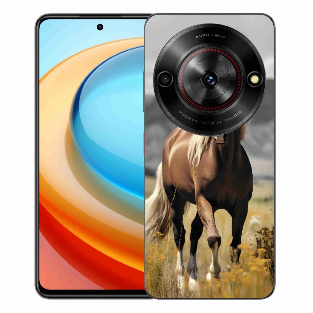 Gélový kryt mmCase na ZTE Blade A75 - hnedý kôň 1