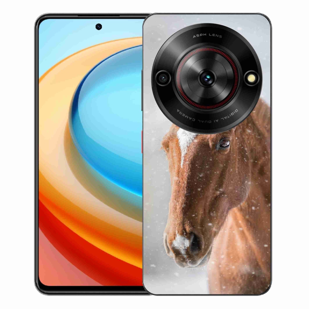 Gélový kryt mmCase na ZTE Blade A75 - hnedý kôň 2