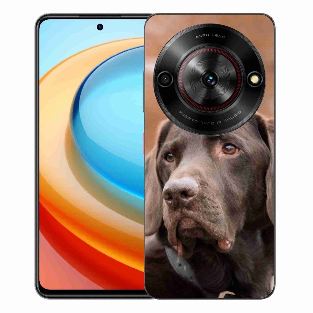 Gélový kryt mmCase na ZTE Blade A75 - hnedý labrador