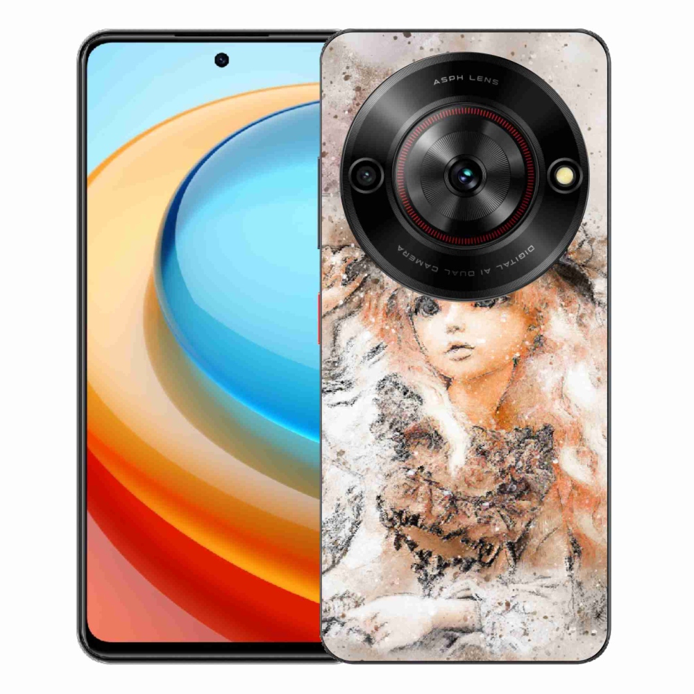 Gélový kryt mmCase na ZTE Blade A75 - dievčatko s klobúkom