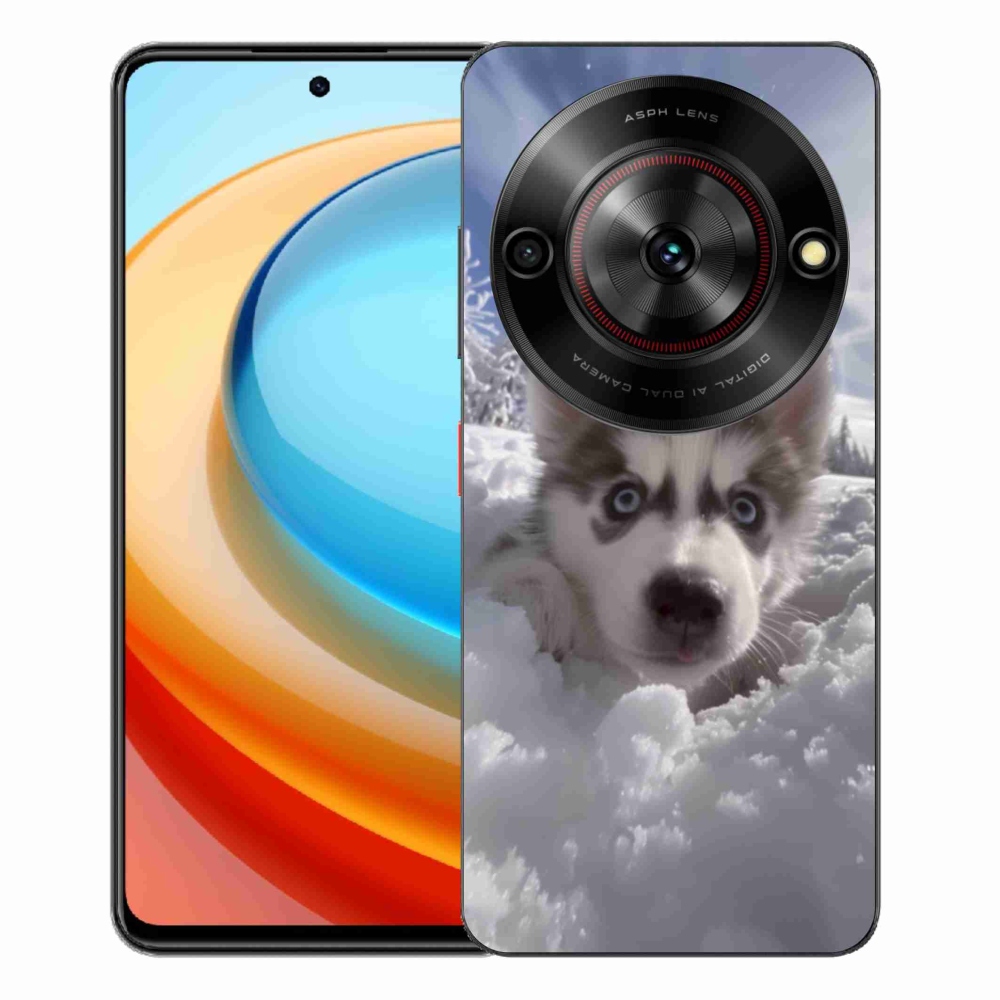 Gélový kryt mmCase na ZTE Blade A75 - husky v snehu