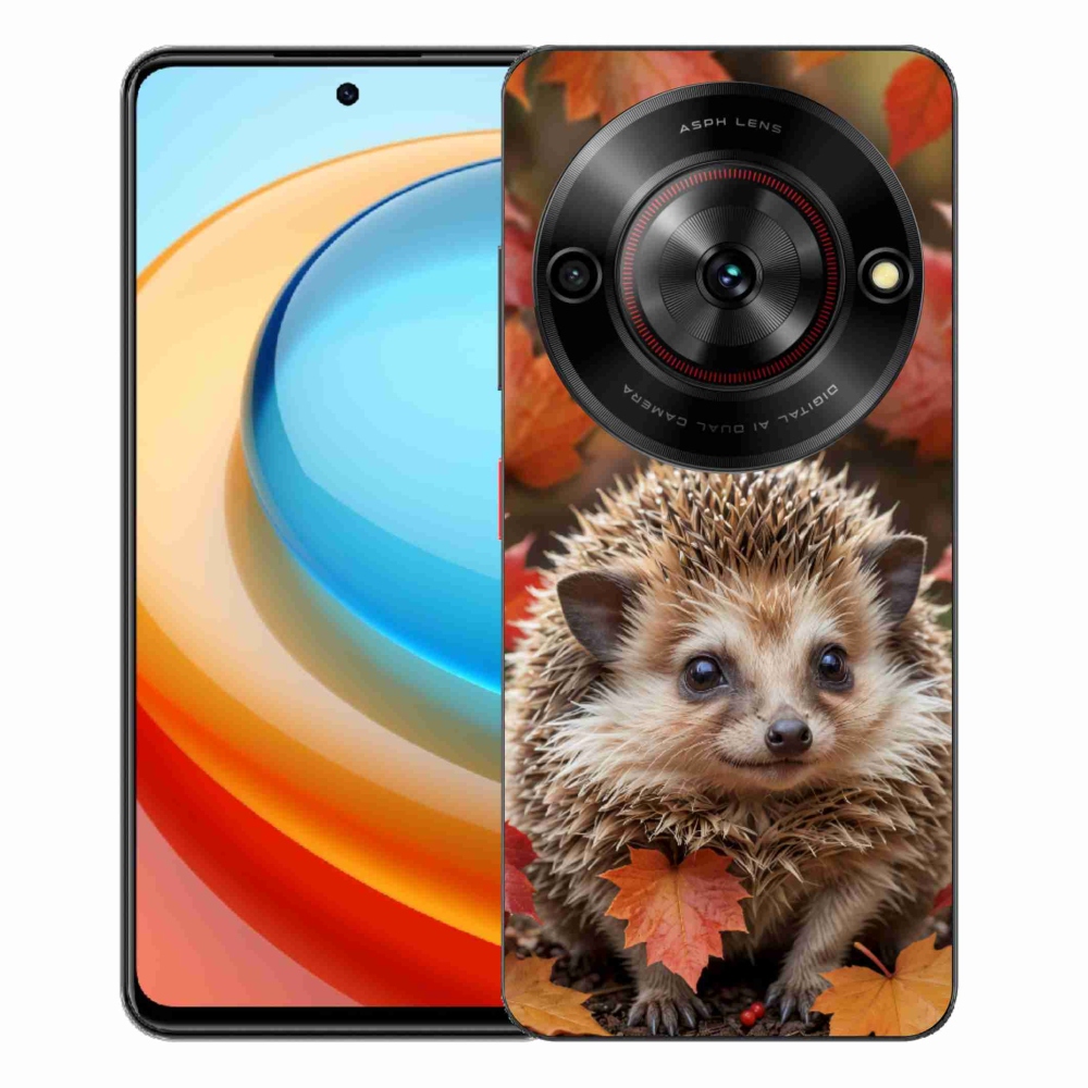 Gélový kryt mmCase na ZTE Blade A75 - ježko v lístí