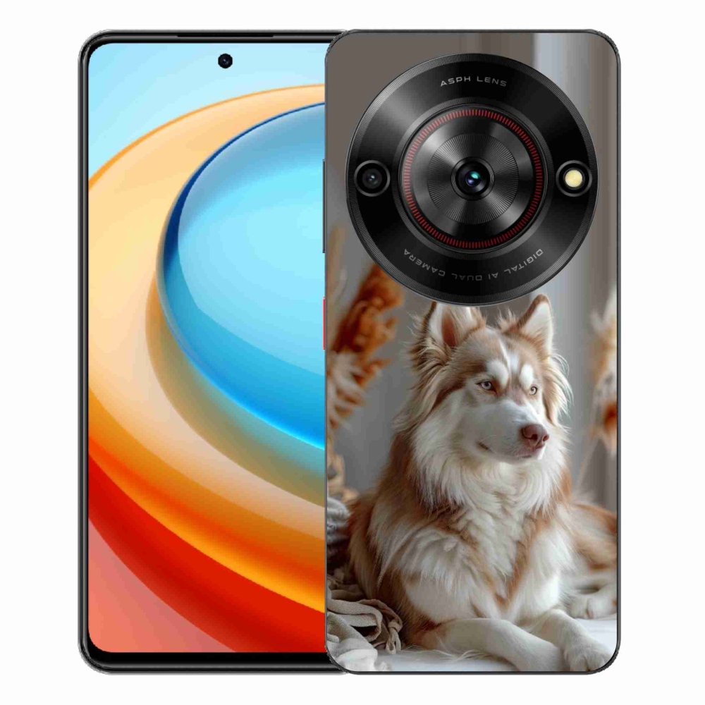 Gélový kryt mmCase na ZTE Blade A75 - pokojný sibírsky husky