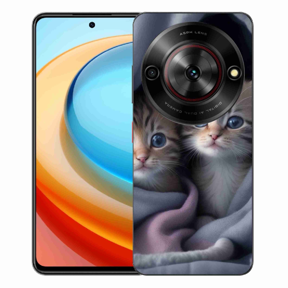 Gélový kryt mmCase na ZTE Blade A75 - mačacie duo 2