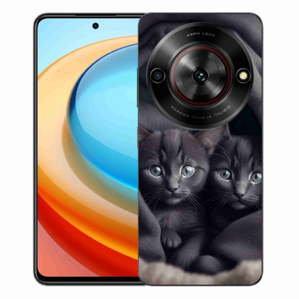 Gélový kryt mmCase na ZTE Blade A75 - mačacie duo