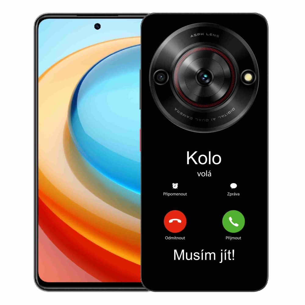 Gélový kryt mmCase na ZTE Blade A75 - koleso volá čierne pozadie
