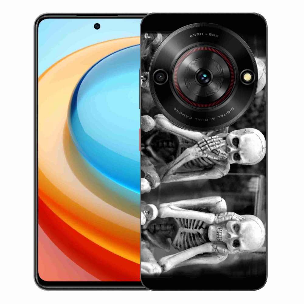 Gélový kryt mmCase na ZTE Blade A75 - kostlivci