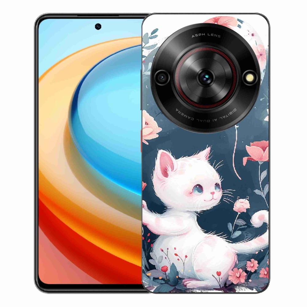 Gélový kryt mmCase na ZTE Blade A75 - mačiatko s balónikom