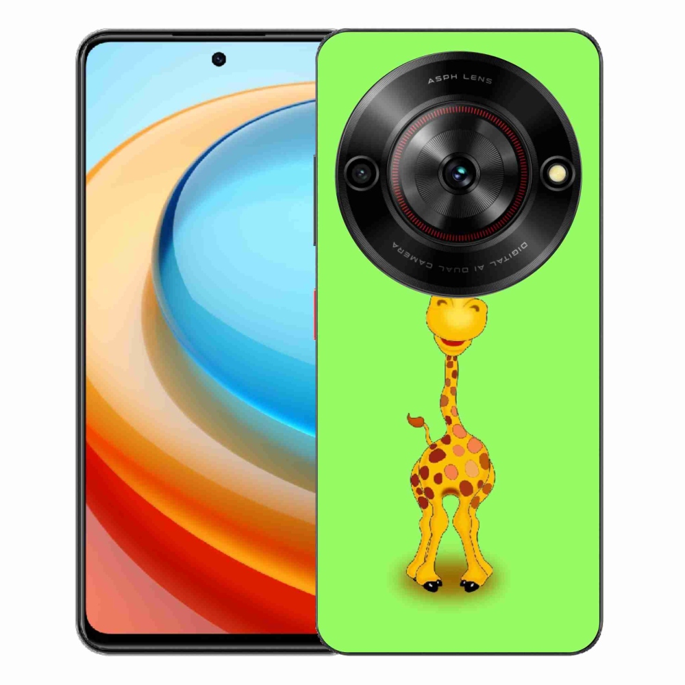 Gélový kryt mmCase na ZTE Blade A75 - kreslená žirafa