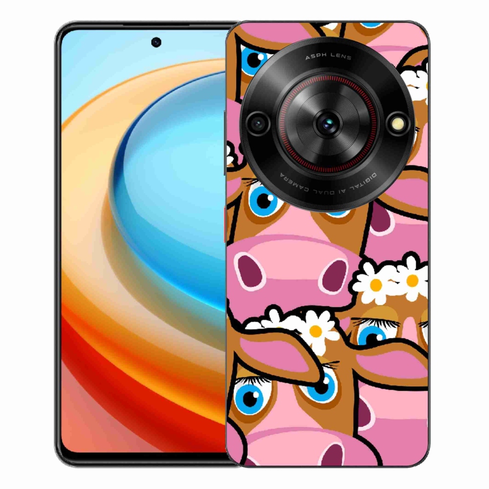 Gélový kryt mmCase na ZTE Blade A75 - kreslené kravičky