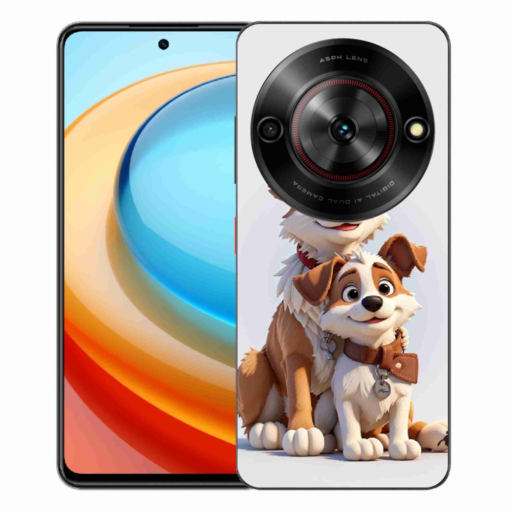 Gélový kryt mmCase na ZTE Blade A75 - kreslenie psy