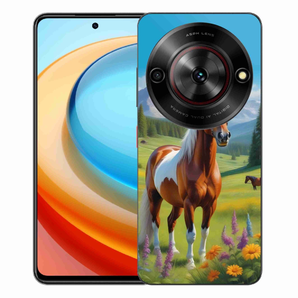 Gélový kryt mmCase na ZTE Blade A75 - kôň na lúke