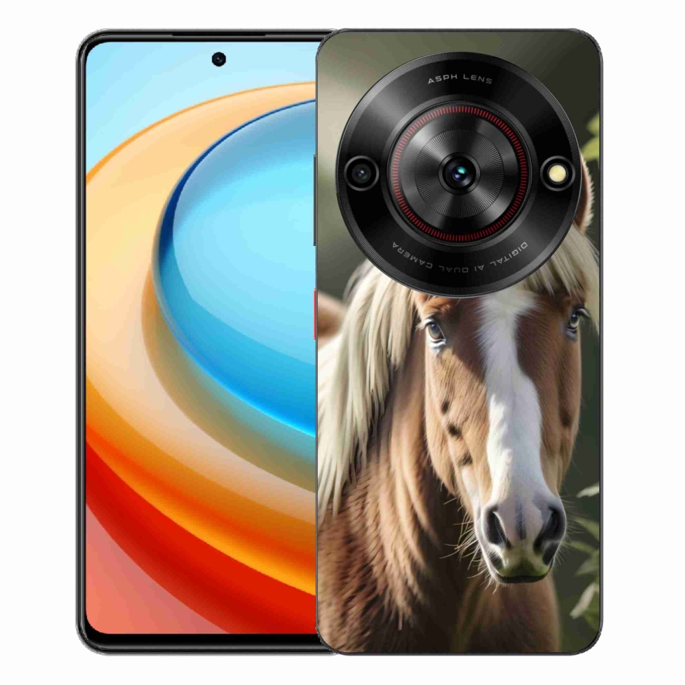Gélový kryt mmCase na ZTE Blade A75 - kôň so svetlou hrivou