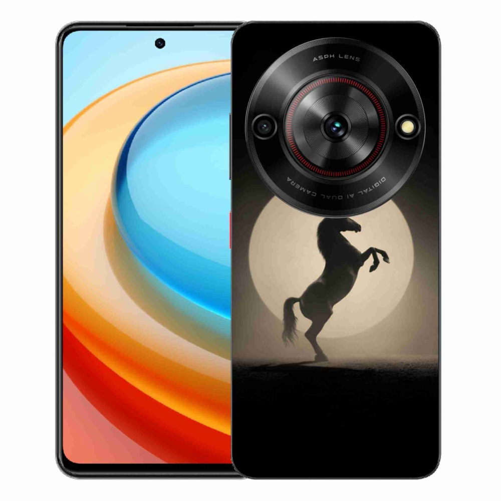 Gélový kryt mmCase na ZTE Blade A75 - kôň v siluete