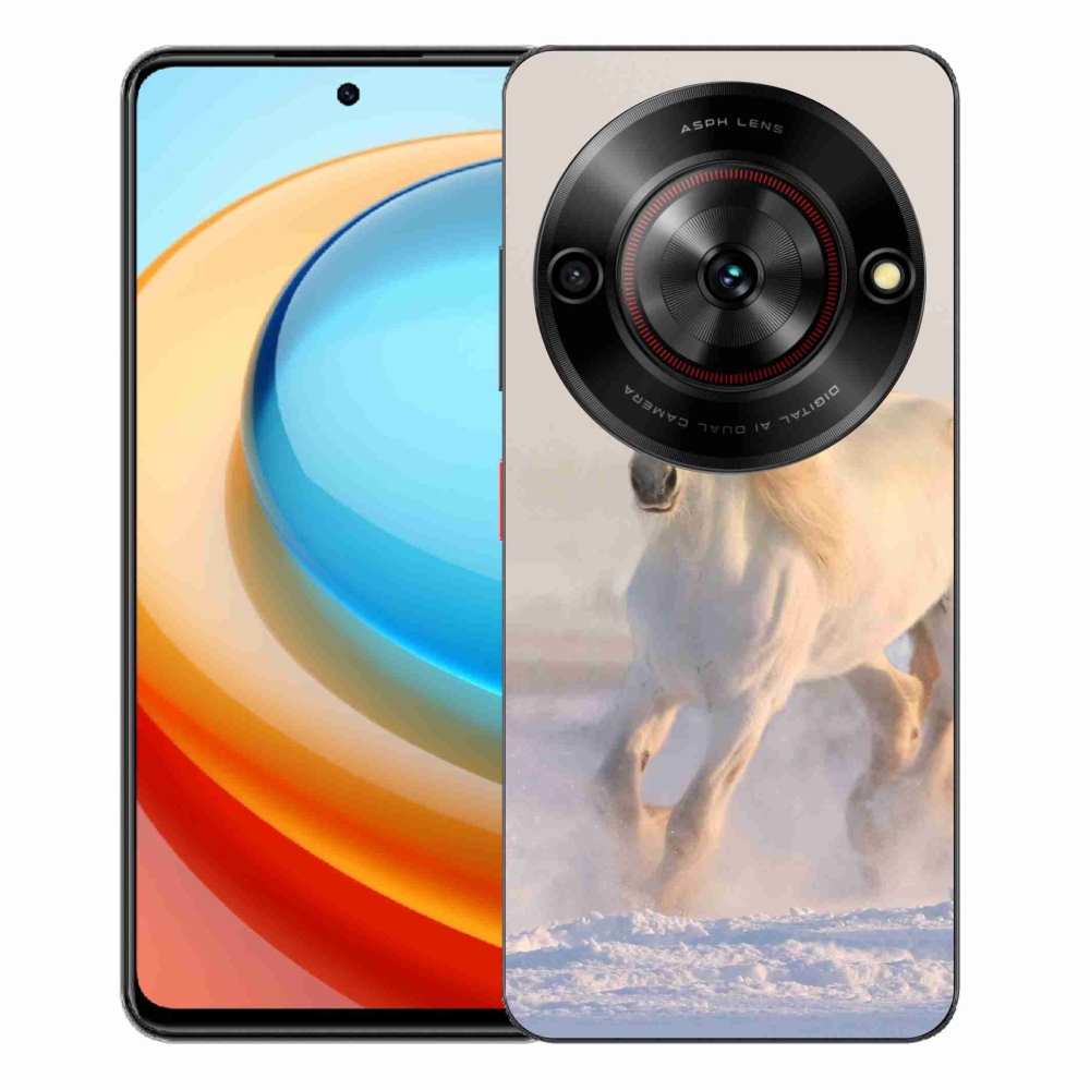 Gélový kryt mmCase na ZTE Blade A75 - kôň v snehu