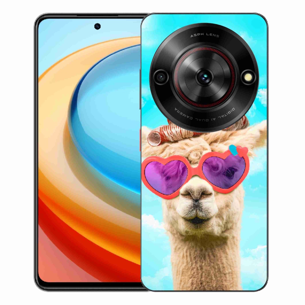 Gélový kryt mmCase na ZTE Blade A75 - lama s okuliarmi
