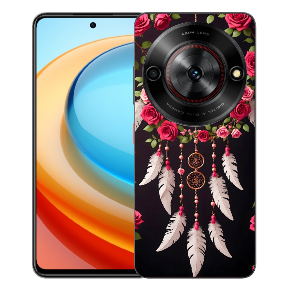Gélový kryt mmCase na ZTE Blade A75 - lapač snov s ružami