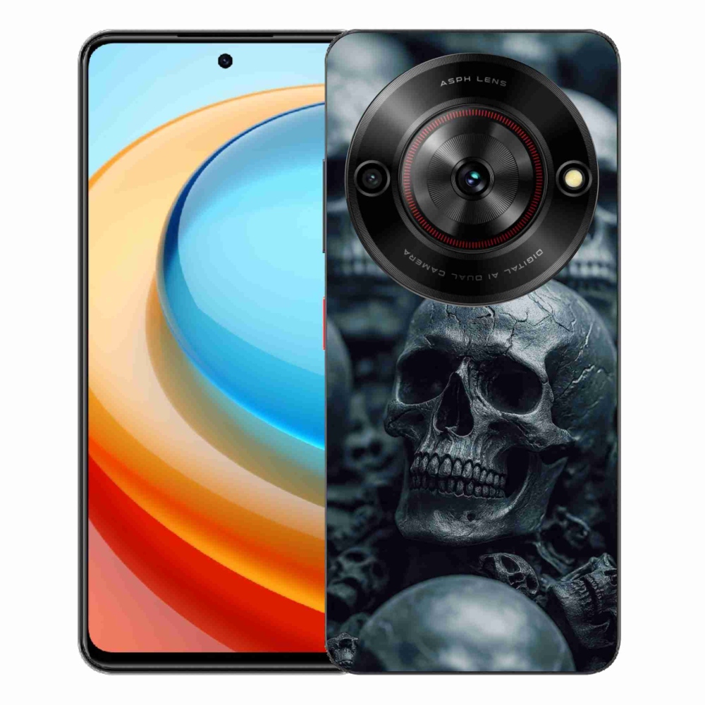 Gélový kryt mmCase na ZTE Blade A75 - lebka 2