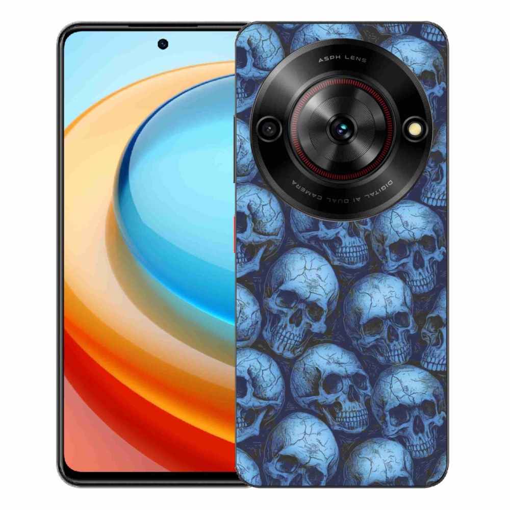 Gélový kryt mmCase na ZTE Blade A75 - lebky